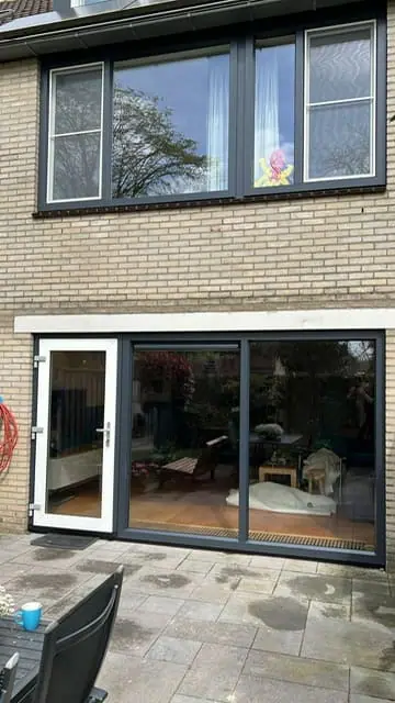 Antraciet schuifpui